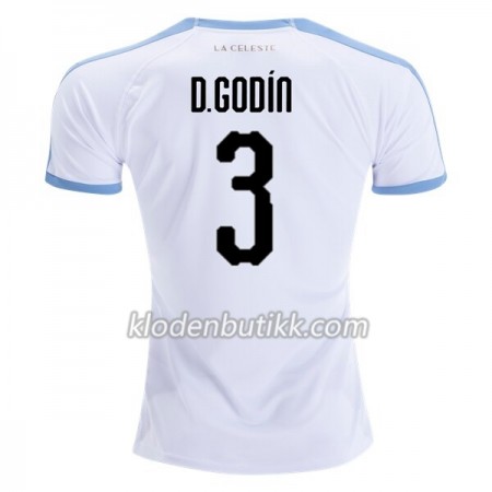 Uruguay Diego Godin 3 Borte Fotballdrakt 2019 Copa América Kortermet
